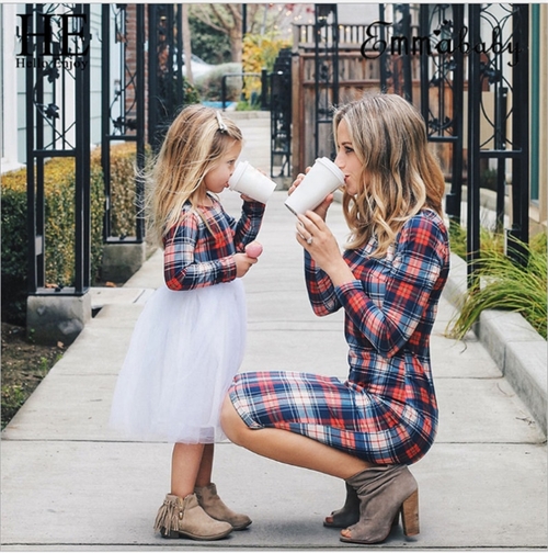 Mother and Daughter Dress Spring Autumn Matching