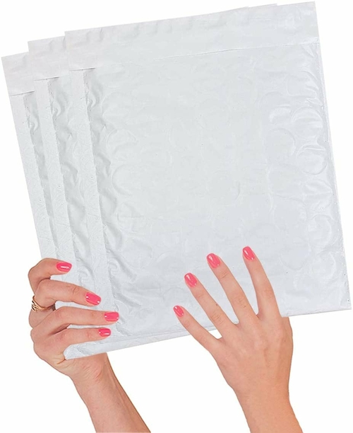 Poly Bubble Mailers 8.5" x 11", Pack of 25 White Padded Shipping