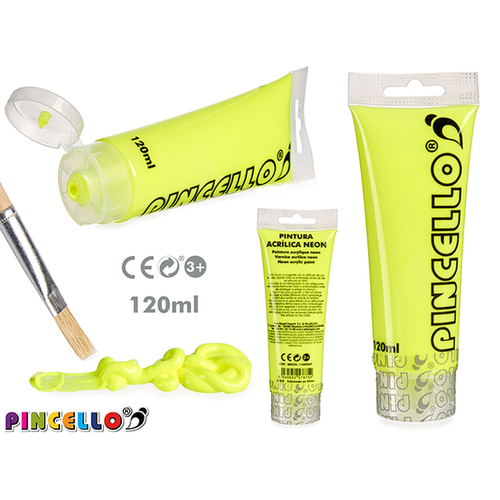 Acrylic paint 120 ml Yellow 4,5 x 16 x 6 cm