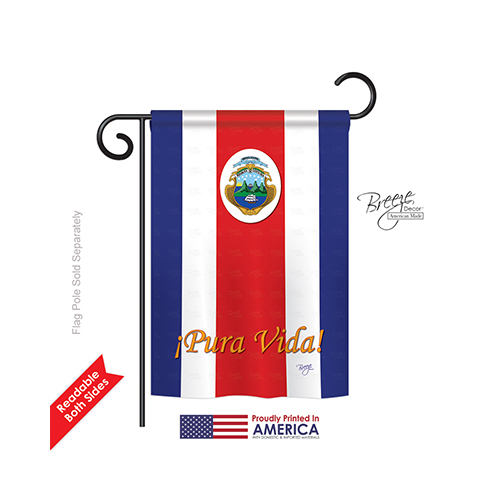 Breeze Decor 58158 Costa Rica 2-Sided Impression Garden Flag - 13 x 18