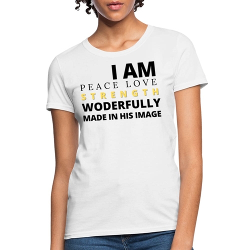 Main Graphic T-shirt - i am Peace Love Strength and Wonderfully Made image