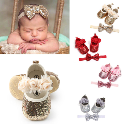 Newborn Infant Baby Girls Boys Summer Crib Shoes 3