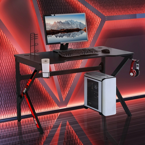 HOMCOM Gaming Desk Computer Table Racing Style for E-sport Room Office