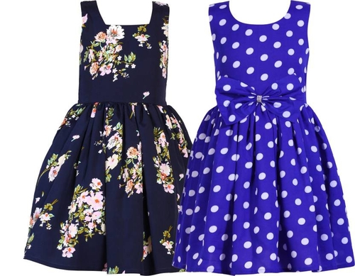 Midi/Knee Length Casual Dress  (Multicolor, Sleeveless) PACK OF 2