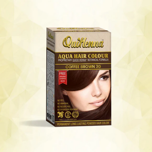 AQUA Powder Hair Color 3G COFFEE BROWN for Men & Women