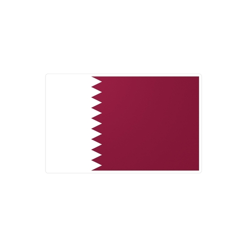 Autocollant Drapeau du Qatar en plusieurs tailles