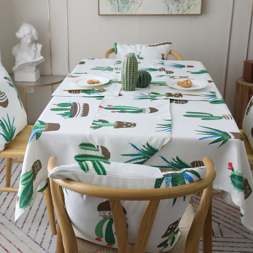Pastoral Cactus Print Decorative Table