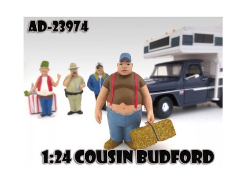 Cousin Budford \Trailer Park\" Figure For 1:24 Scale Diecast Model