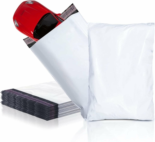 Amiff White Poly Mailers 6x9 Inch Size. Pack of 100 Self-Sealing