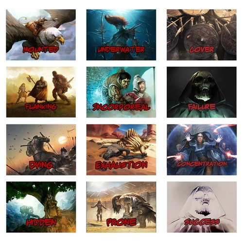 Crit Games CGZ0200 5th Edition Combat Cards - Roleplaying Game