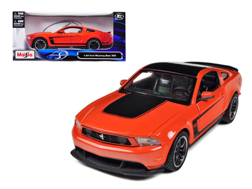 2011 Ford Mustang Boss 302 Orange 1/24 Diecast Model Car by Maisto
