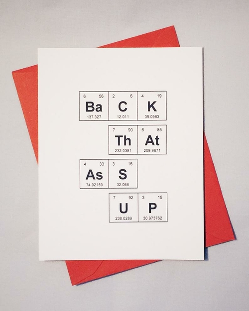 Back That Ass Up Sentimental Elements Card