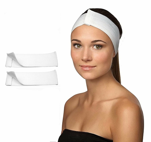 Dukal Stretch Headbands. Pack of 48 Disposable Headbands for Spa