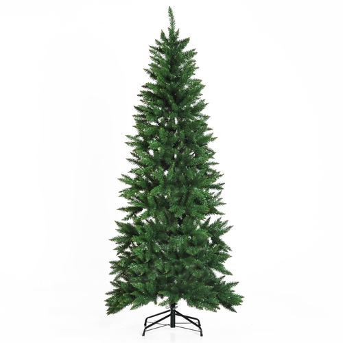 HOMCOM 6.9ft Artificial Christmas Tree Evergreen Spruce Xmas Tree