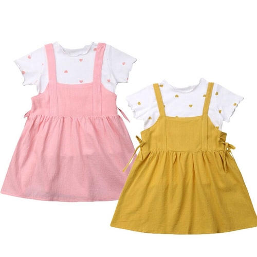 Sweet Kids Girl Summer Outfits Cotton Clothes