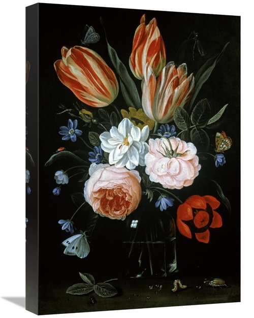 Global Gallery GCS-283296-22-142 22 in. Tulips & Roses in a Glass Vase