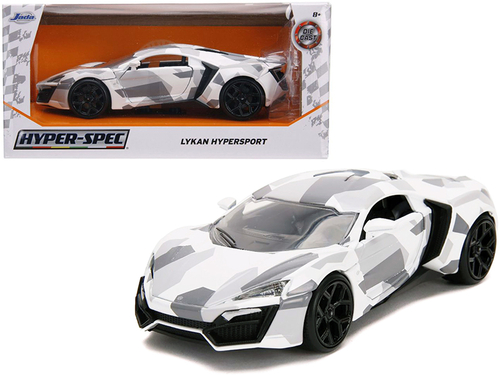 Lykan Hypersport White Camouflage \Hyper-Spec\" 1/24 Diecast Model Car