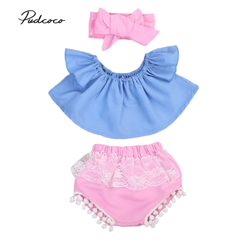 3PCS Baby Girl  Lace Summer Clothing Set Little