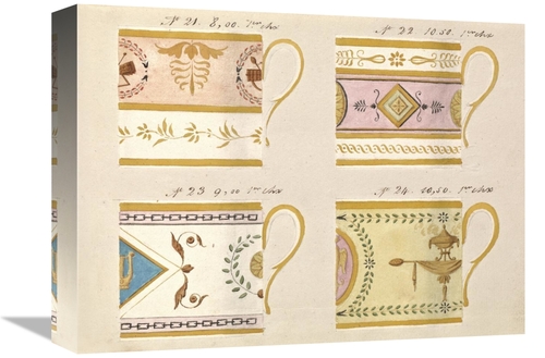 Global Gallery GCS-454920-1216-142 12 x 16 in. Quatre Tasses Du 1er Ch