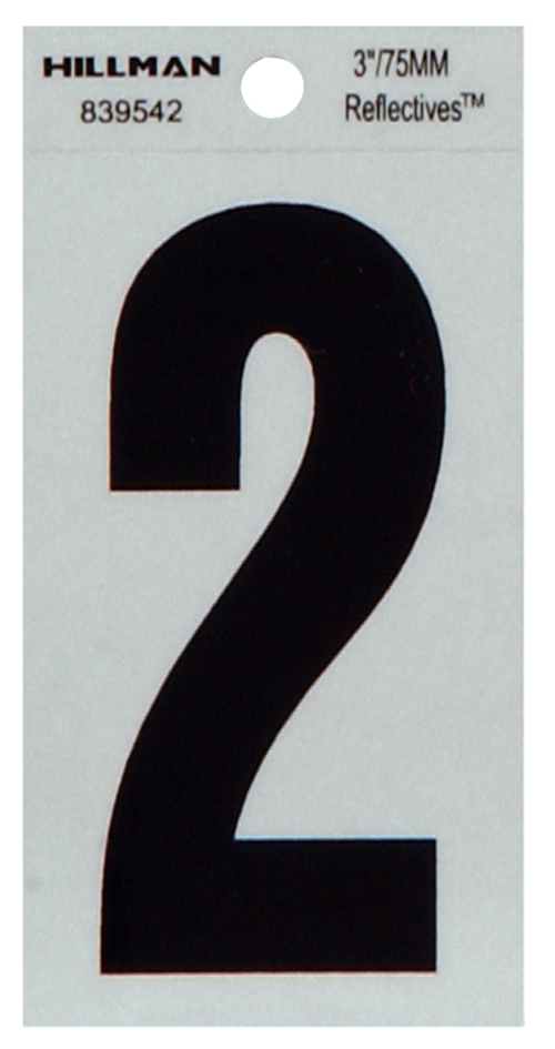 Hillman Group 839542 3 in. Black & Silver Reflective Mylar Thin St