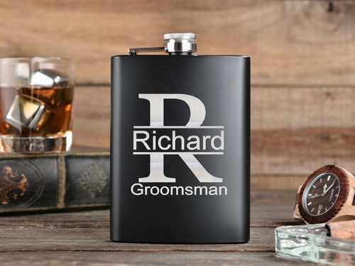 Hip flask Personalized Flask for Groomsmen Gift Proposal Best Man