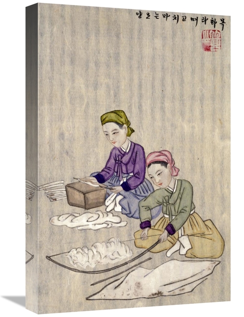 Global Gallery GCS-268175-22-142 22 in. Preparing Cotton for Weaving A