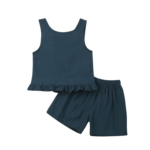 Newest Kids Baby Girls Sleeveless Tops Shorts