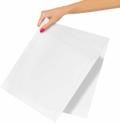 Rigid Mailers 9.75" x 12.25", Pack of 10 White Cardboard Envelope