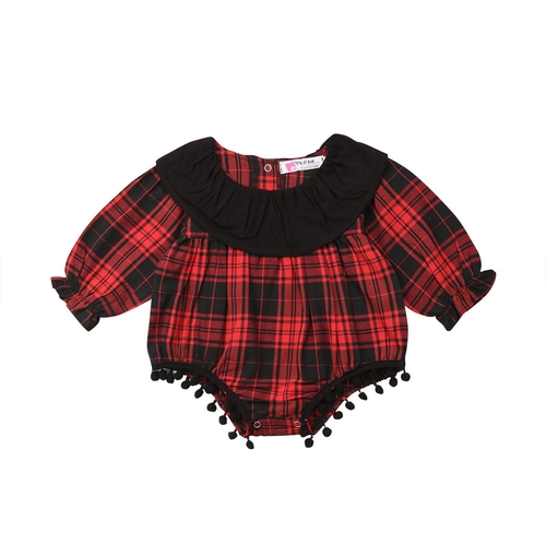 Baby Plaids One piece Bodysuit Newborn Kids Babies