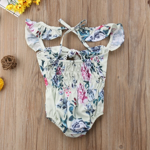 Newborn Kid Baby Girl Floral Clothes Jumpsuit