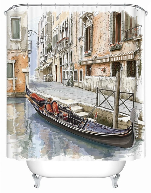 Water Painting Venice Shower Curtain