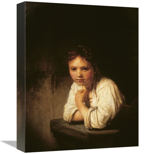 Global Gallery GCS-279585-16-142 16 in. Girl at Window Art Print - Rem