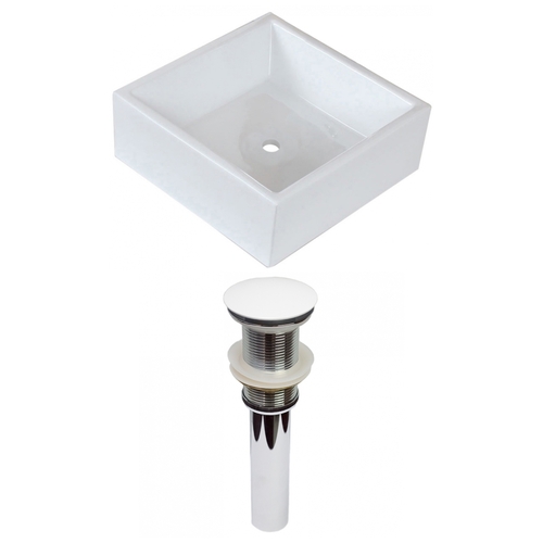 American Imaginations AI-31436 14.75 in. Above Counter White Vessel Se