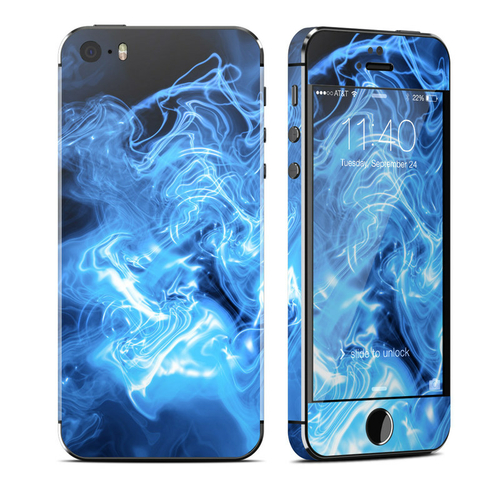 DecalGirl AIP5S-QWAVES-BLU Apple iPhone 5S Skin - Blue Quantum Waves