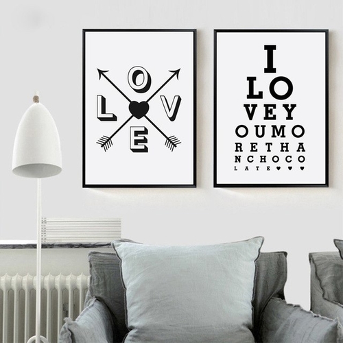 Love Quote Canvas Prints Art Painting Love Poster