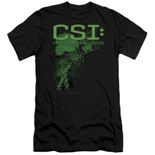 Trevco Csi-Evidence - Short Sleeve Adult 30-1 Tee - Black- Large