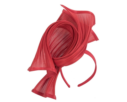 Bespoke red jinsin racing fascinator