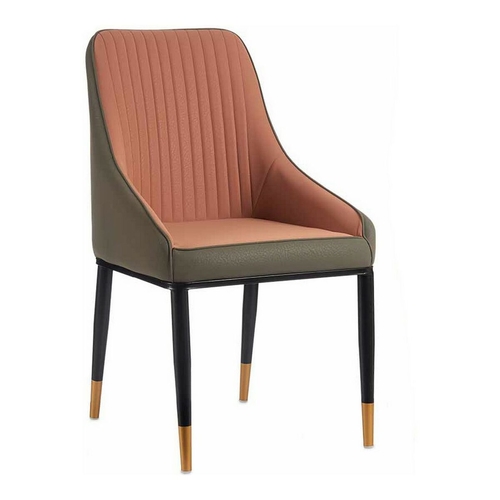 Armchair Stripes Pink Polyskin Steel (51 x 92 x 65 cm)