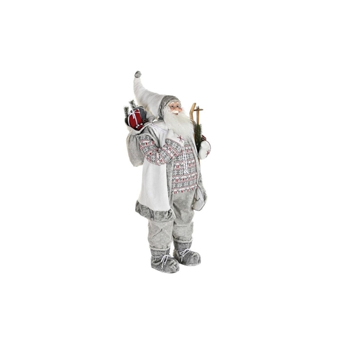 Christmas bauble DKD Home Decor Father Christmas Grey PVC Wood 60 x 50