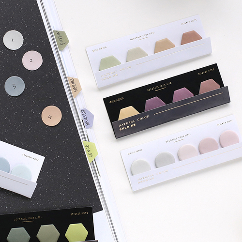 Simple Solid Color Round Sticker Bookmark