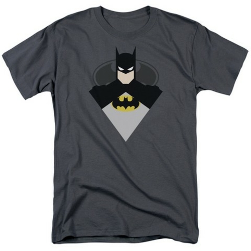 Trevco Batman-Simple Bat - Short Sleeve Adult 18-1 Tee - Charcoal- 4X