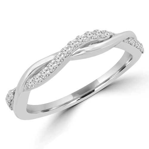 Majesty Diamonds MD180596-3 0.2 CTW Round Diamond Semi-Eternity Weddin