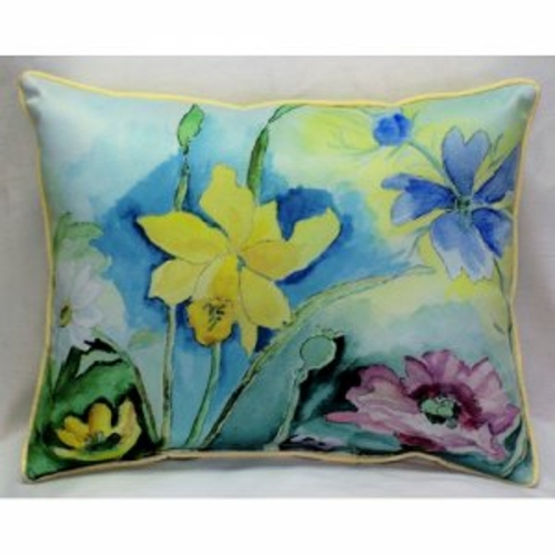Betsy Drake HJ194 Betsys Florals Throw Pillow- 16 x 20 in.