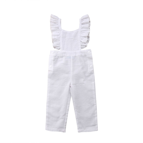 Cute Infant Baby Girls Kids Ruffles Romper Long