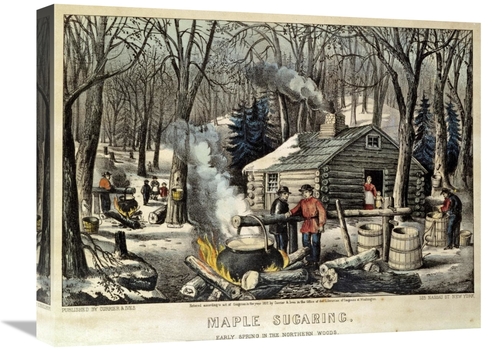 Global Gallery GCS-266133-22-142 22 in. Maple Sugaring - Early Spring 