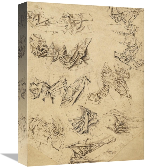 12 x 16 in. Studies of Christs Loincloth - Studies of Bookbindings & C