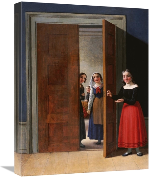 Global Gallery GCS-267953-22-142 22 in. Women by a Doorway Art Print -