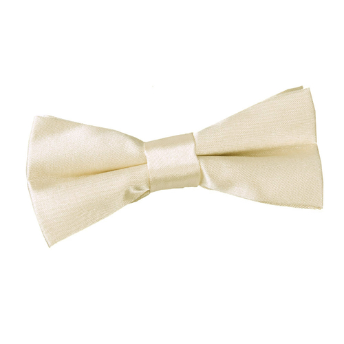 Plain Satin Pre-Tied Bow Tie - Boys - Champagne