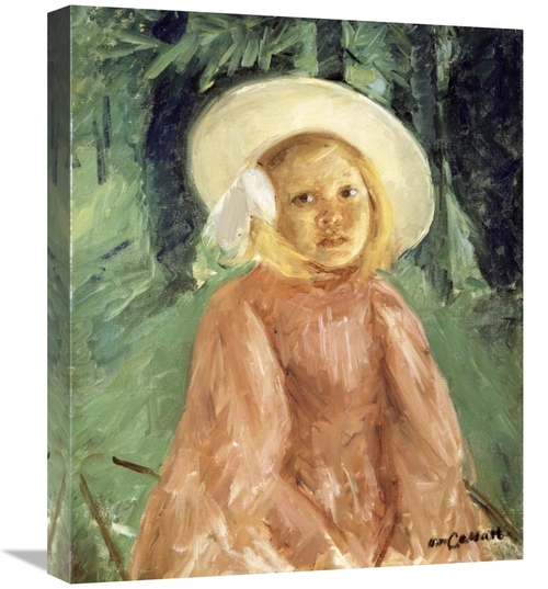 Global Gallery GCS-276992-22-142 22 in. Little Girl in a Currant Color