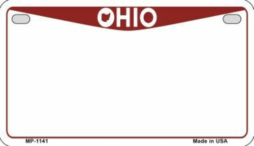 Smart Blonde MP-1141 Ohio State Background Metal Novelty Motorcycle Li